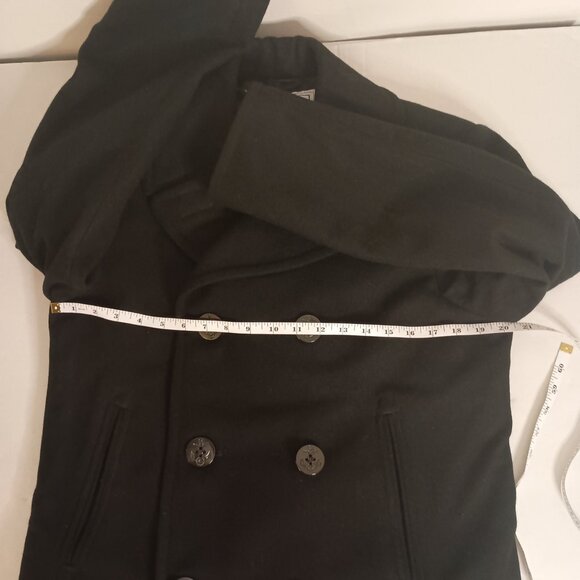 DLA Quarterdeck Enlisted Black Wool Double Breasted Peacoat Men’s Size 38R EUC - Picture 12 of 16